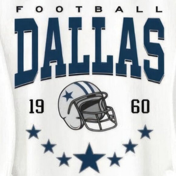 Retro 90s Dallas Football Sweatshirt, Trendy Dallas Football fan gift sweaters - Picture 3 of 4